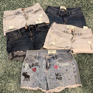 Girls Abercrombie denim shorts